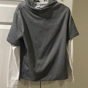 Old Navy Gray and White Kids Layered Shirt